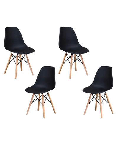 Shop Best Master Furniture Mickey Modern Dining Chairs, Set Of 4 In Black
