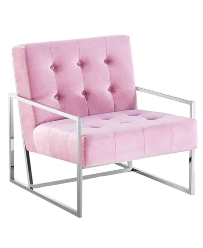 Shop Best Master Furniture Beethoven Accent Chair In Pink