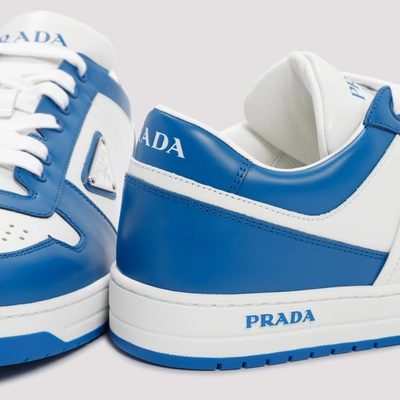 Shop Prada Downtown Lace-up Shoes In White