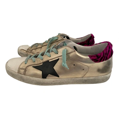 GOLDEN GOOSE Pre-owned Superstar Leather Trainers In Metallic