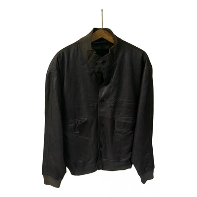 Pre-owned Olivieri Leather Vest In Anthracite