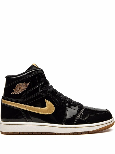Shop Jordan Air  1 Retro High Og "black/metallic Gold" Sneakers
