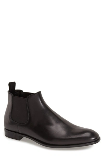 Giorgio Armani 'toronto' Chelsea Boot (men) In Black Leather
