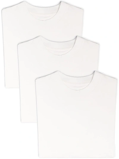 Shop Jil Sander Pack Of 3 Logo Patch T-shirt In Weiss