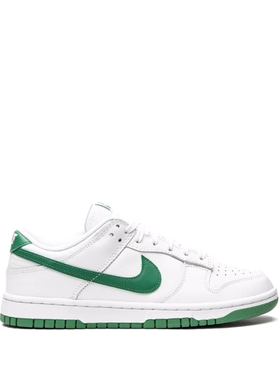 Shop Nike Dunk Low "green Noise" Sneakers In White