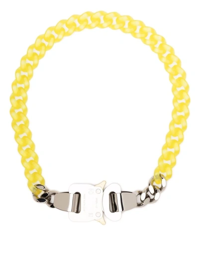 Shop Alyx Buckle-fastening Chain-link Choker In Gelb