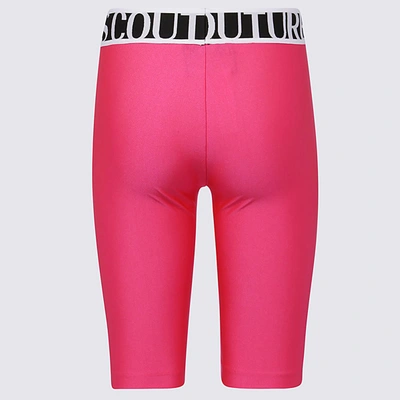 Shop Versace Jeans Couture Fuchsia Cycling Shorts In Pink