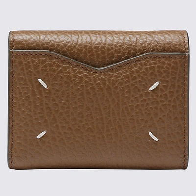 Shop Maison Margiela Cumin Brown Leather Wallet