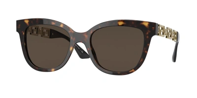 Shop Versace Dark Brown Cat Eye Ladies Sunglasses 0ve4394f 108/7354