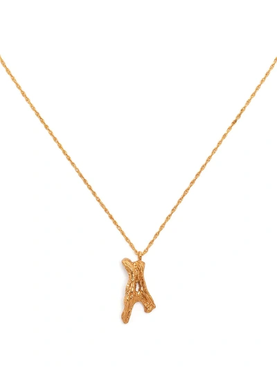 Shop Loveness Lee A Alphabet Pendant Necklace In Gold