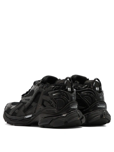 Shop Balenciaga "runner" Sneakers In Black  