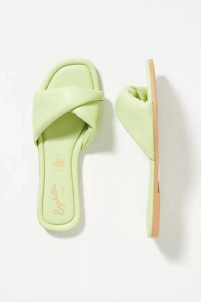 Shop Seychelles Breath Of Fresh Air Puffy Sandals In Green