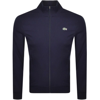 Lacoste Sport Zip Up Sweatshirt Navy In Navy