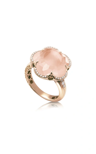 Shop Pasquale Bruni Women's Bon Ton 18k Rose Gold Quartz; Diamond Ring In Pink