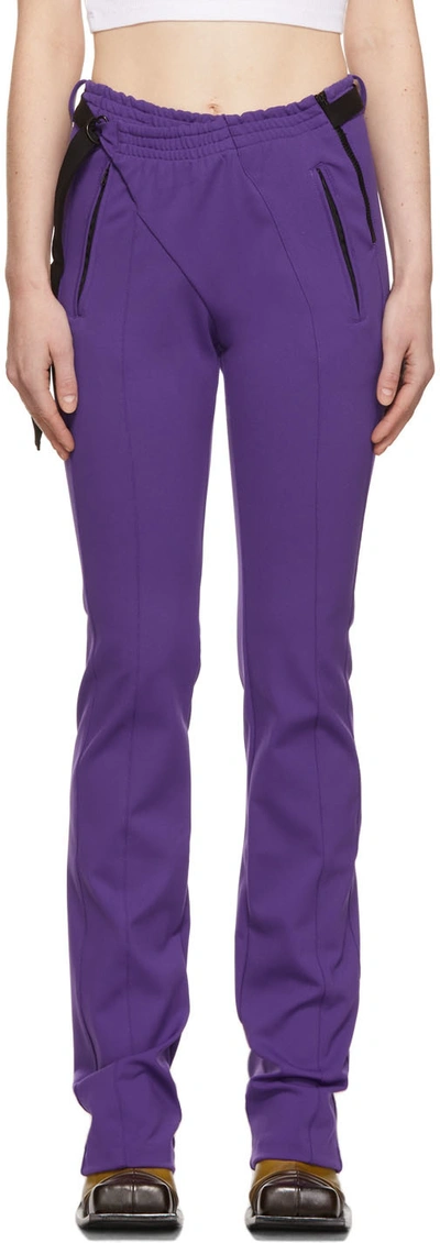 Shop Ottolinger Purple Diagonal Lounge Pants