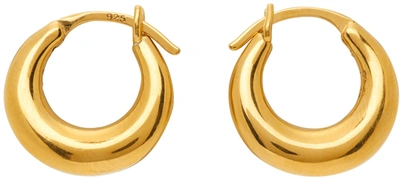 Shop Sophie Buhai Gold Tiny Essential Hoops In 18k Gold Vermeil