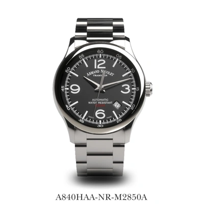Shop Armand Nicolet Mha Automatic Black Dial Mens Watch A840haa-nr-m2850a
