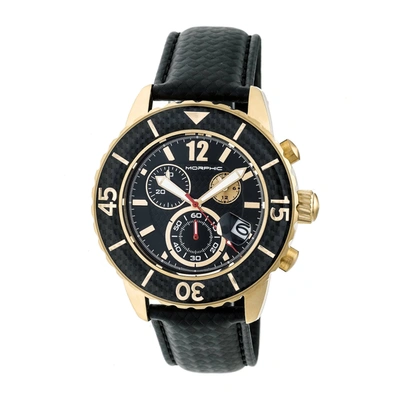 Shop Morphic M51 Series Chronograph Black Dial Mens Watch 5102 In Black,gold Tone
