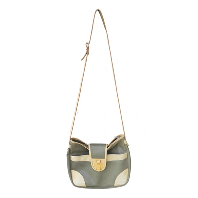 Pre-owned Courrèges Leather Crossbody Bag In Khaki