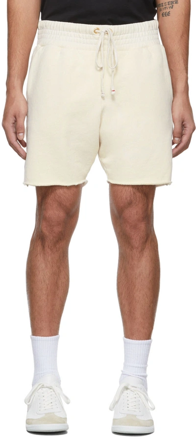 Shop Les Tien Off-white French Terry Yacht Shorts In Ivory