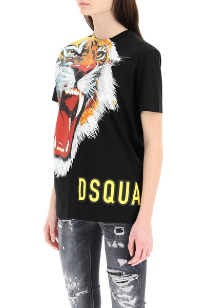 DSQUARED2 DSQUARED2 MAXI TIGER PRINT T-SHIRT 