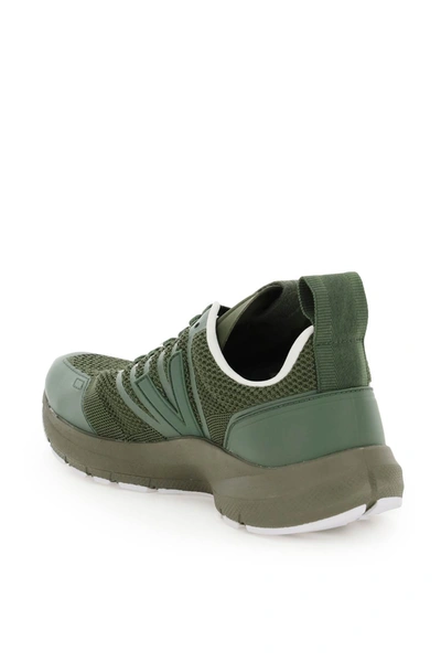 Shop Rick Owens Performance Runner V-knit Sneakers In Green