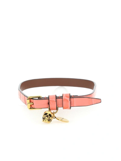 Shop Alexander Mcqueen Bracelets In Coral