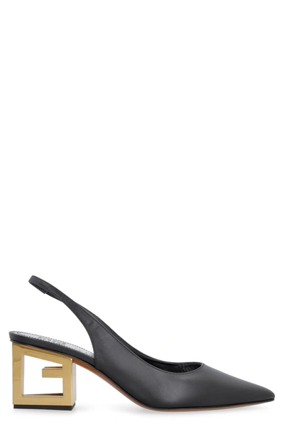 Shop Givenchy Triangle Point Slingback Pumps In Black