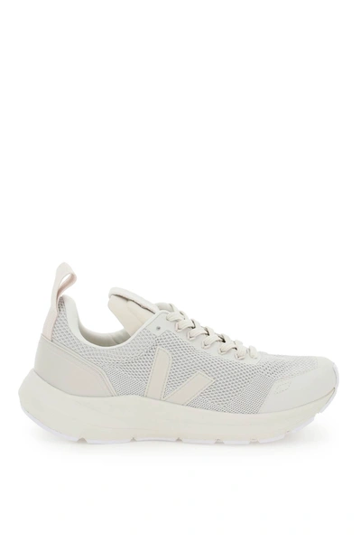 Shop Rick Owens Performance Runner V-knit Sneakers In Pearl (grey)