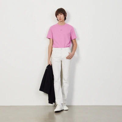 Shop Sandro Embroidered T-shirt In Pink