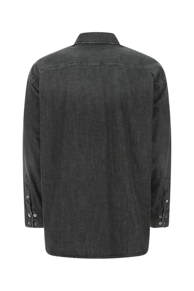 Shop Dolce & Gabbana Grey Denim Shirt Grey  Uomo 40