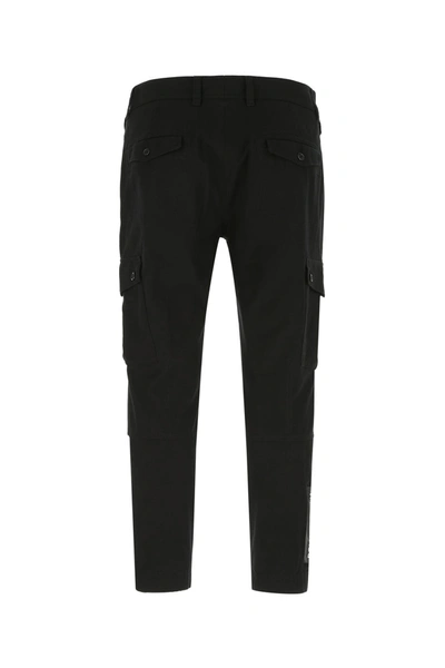 Shop Dolce & Gabbana Black Stretch Cotton Cargo Pant Black  Uomo 50