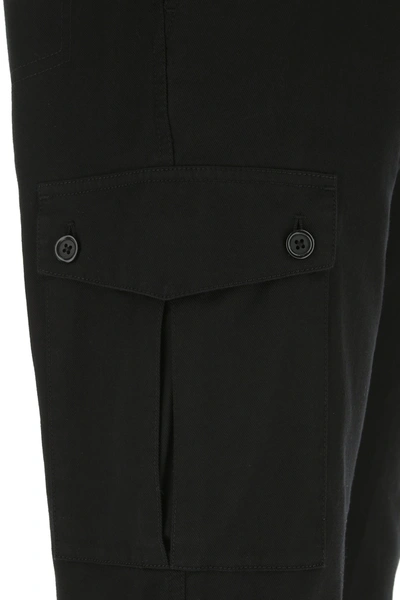 Shop Dolce & Gabbana Black Stretch Cotton Cargo Pant Black  Uomo 50