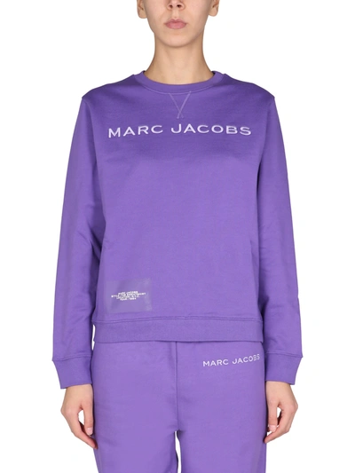 Shop Marc Jacobs Crew Neck Sweatshirt In Viola