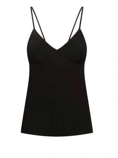 Norma Kamali Top With Thin Straps In Black