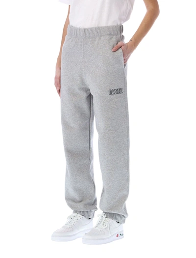 Shop Ganni Isoli Elasticated Sweatpants In Grey