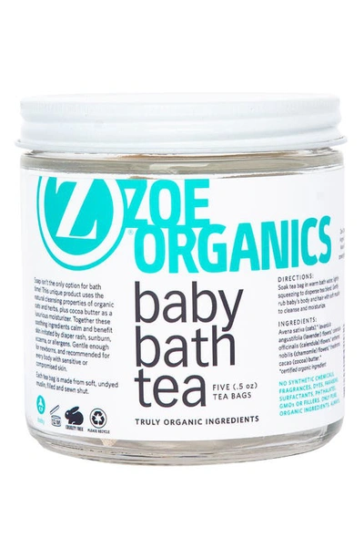 Shop Zoe Organics Baby Bath Tea In Turquoise