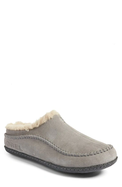 Shop Sorel Falcon Ridge Ii Scuff Slipper In Grey/ Black