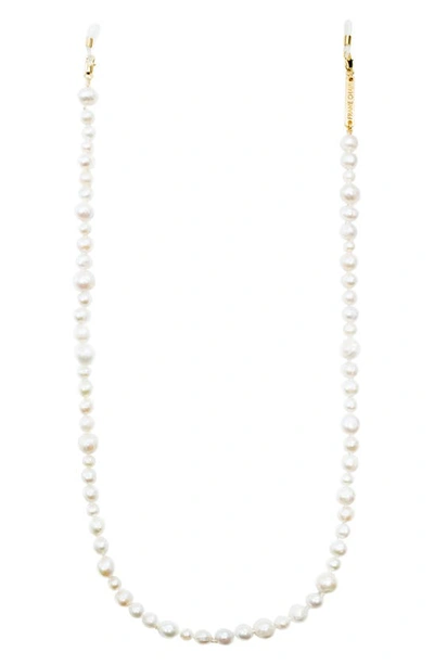 Shop Frame Chain Pearl Queen Pearl Eyeglass Chain In Yellow Gold
