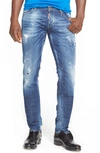 DSQUARED2 Distressed Slim Fit Jeans (Blue)