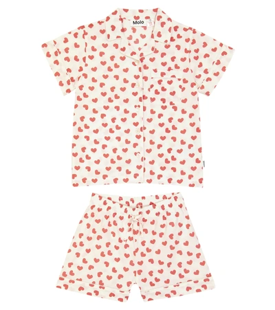 Shop Molo Lexi Printed Cotton Pajama Set In Allover Love