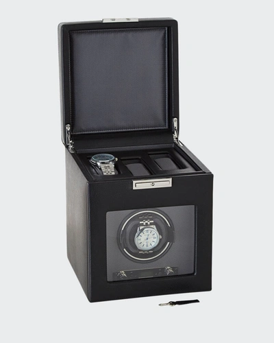 Shop Wolf Viceroy Single Watch Winder With Storage In Black