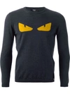 Fendi 'bag Bugs' Sweater In Grey