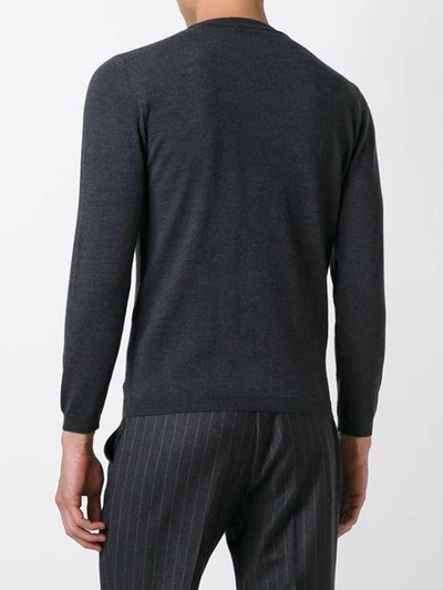 Shop Fendi 'bag Bugs' Sweater In Grey