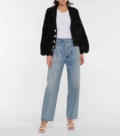 Shop Agolde High-rise Tapered Jeans In Sideline