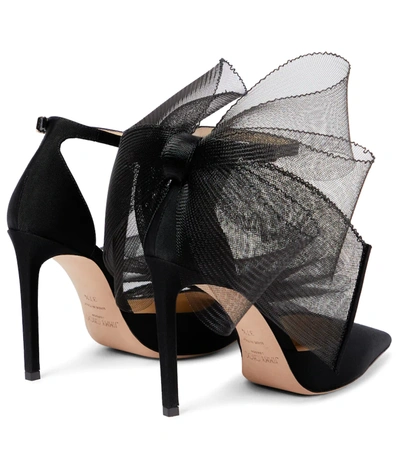 Jimmy Choo Averly 100 Bow-trimmed Pumps In Black