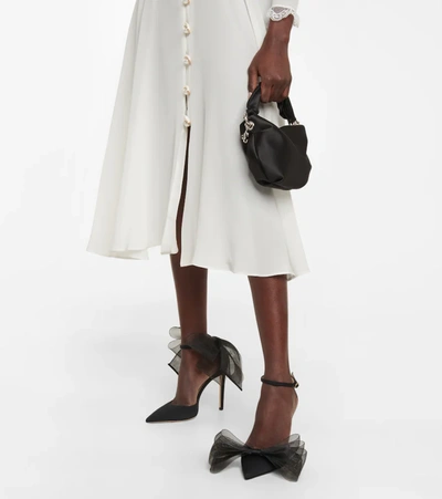Jimmy Choo Averly 100 Bow-trimmed Pumps In Black