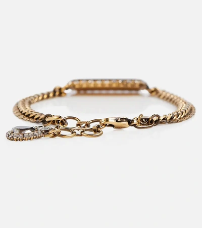 Shop Alexander Mcqueen Graffiti Chain Bracelet In 0448+sw