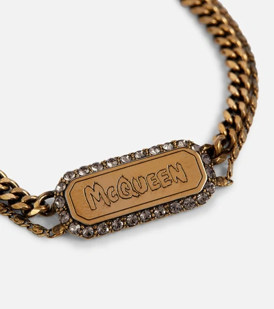 Shop Alexander Mcqueen Graffiti Chain Bracelet In 0448+sw