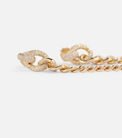 Shay Jewelry Gradual Drop Link 18ct Yellow Gold And Diamonds Earrings In Yellow Gold